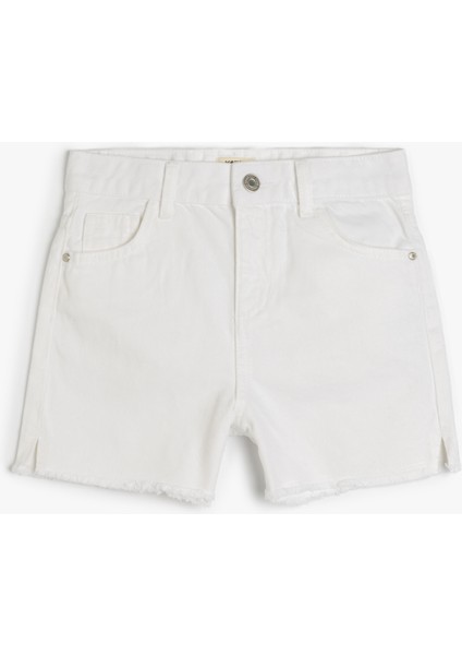 Pamuklu Düşük Bel Cepli Kot Şort