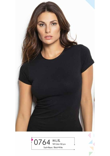 Yarım Kollu Likralı Penye T-SHIRT-0764