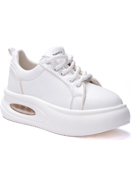 Dvm Ekru Kadın Günlük Sneaker Spor Ayakkabı