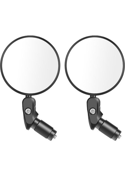 2 Adet Bisiklet Ayna Lens Güvenli Ayarlanabilir Dikiz Döngüsü E-Bisiklet Ayna 360 ° Dönebilen (Yurt Dışından)