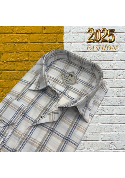 Kışlık Pamuklu Uzun Kollu Erkek Gömlek (Regular Kalıp)