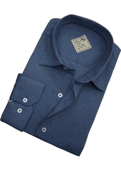 Kışlık Pamuklu Uzun Kollu Erkek Gömlek (Regular Kalıp) fiyatları