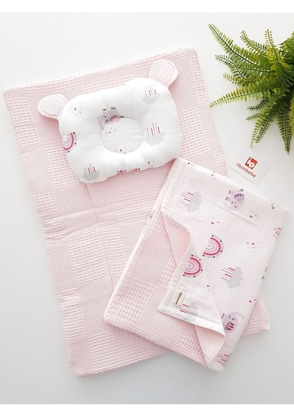 Battaniyeli Bebek Alt Açma Seti, Minderi , Müslin, Bebek Yastığı, Yenidoğan, Beşik , Bebek Ürünleri fiyatları