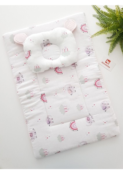 Battaniyeli Bebek Alt Açma Seti, Minderi , Müslin, Bebek Yastığı, Yenidoğan, Beşik , Bebek Ürünleri modelleri