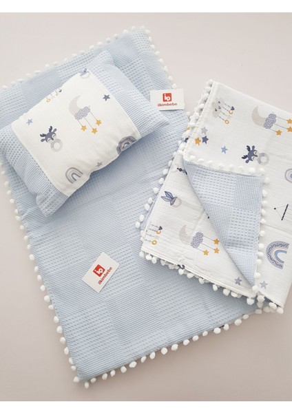 Battaniyeli Bebek Alt Açma Seti, Minderi , Müslin, Bebek Yastığı, Yenidoğan, Beşik , Bebek Ürünleri fiyatları
