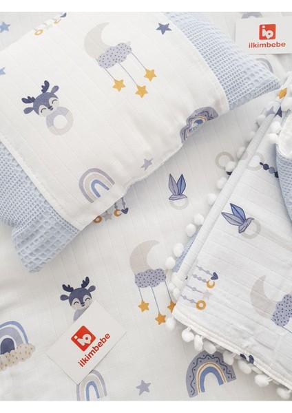 Battaniyeli Bebek Alt Açma Seti, Minderi , Müslin, Bebek Yastığı, Yenidoğan, Beşik , Bebek Ürünleri modelleri