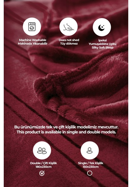 Mayer Supersoft Yumuşak Çift Kişilik Battaniye 180X230 cm fiyatları