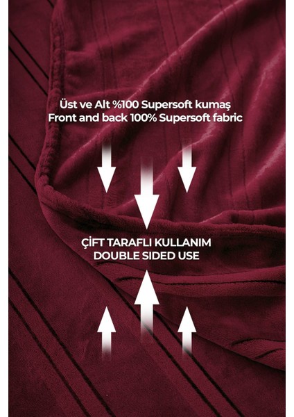 Mayer Supersoft Yumuşak Çift Kişilik Battaniye 180X230 cm modelleri