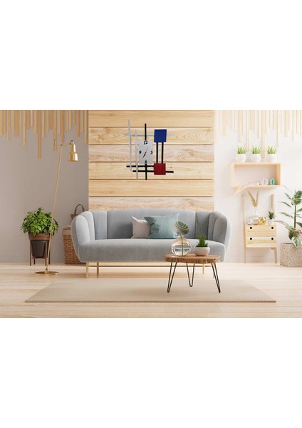 El Yapımı Ahşap Dekoratif Modern Duvar Saati 70 x 80 cm