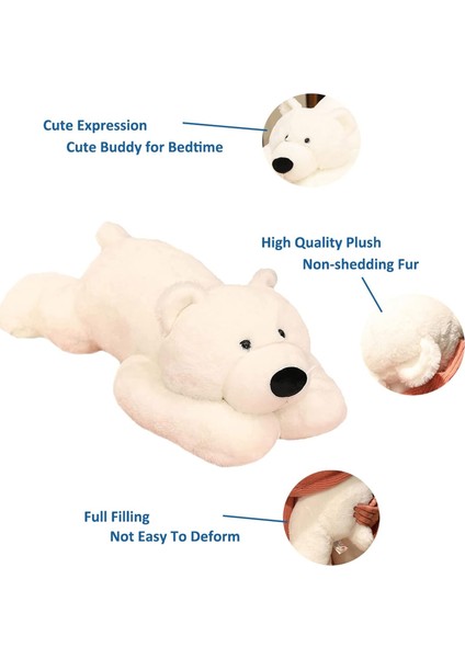 Ağırlıklı Doldurulmuş Hayvanlar, 3,3 Lbs Ağırlıklı Kutup Ayısı Doldurulmuş Hayvan Oyuncak Beyaz Ayı Ağırlıklı Peluş Hayvanlar Erkekler Kızlar Için Hediyeler Atmak, 19,6 Inç1 (Yurt Dışından)