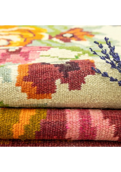 Derda Renkli Karabağ Yün Kilim 232 x 325 cm