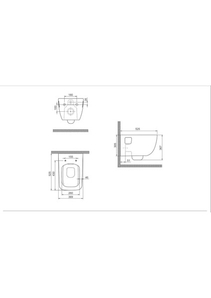Aqua Kanalsız Asma Klozet+ Yavaş Kapanır Kapak modelleri