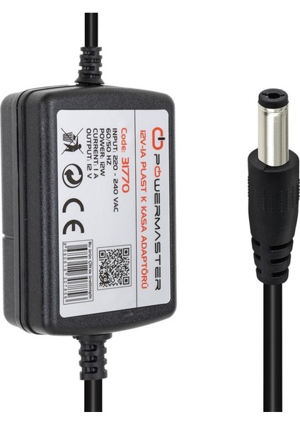 12 Volt - 1 Amper - 12 Watt 5.5*2.5 mm Uçlu İki̇ Ucu Kablolu Masaüstü Adaptör