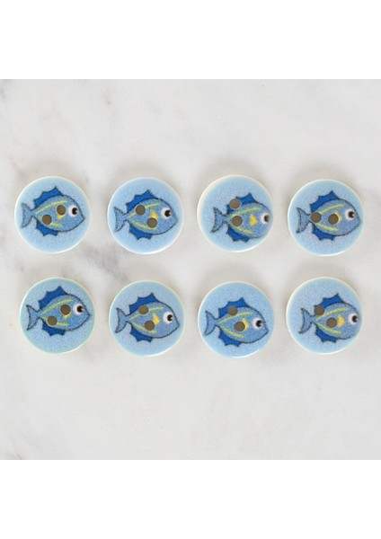 Crafts 8'li Balık Düğme - 1182