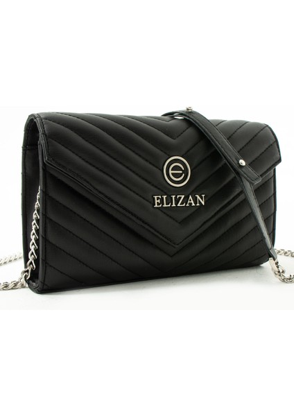 Zincirli V Desen Modern Siyah Çapraz Kadın Çantası fiyatları