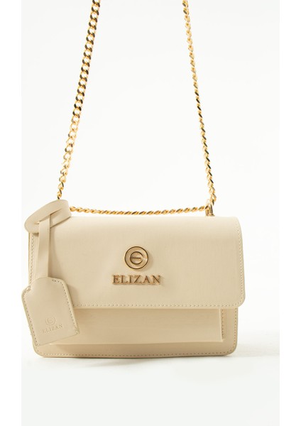 Kapaklı Bölmeli Zincir Askılı Bej Çapraz Kadın Çantası fiyatları