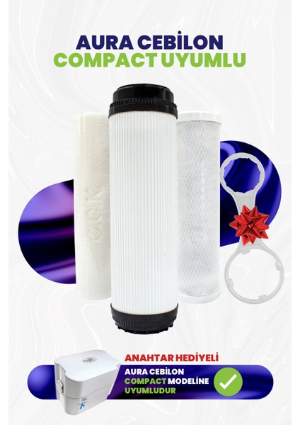 Reverse Osmosis System Su Arıtma Cihazı Filtreleri 3'lü Set Açık Kasa Filtresi