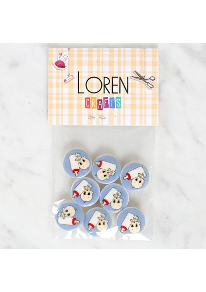 Crafts 8'li Biberonlu Bebek Düğme - 1241