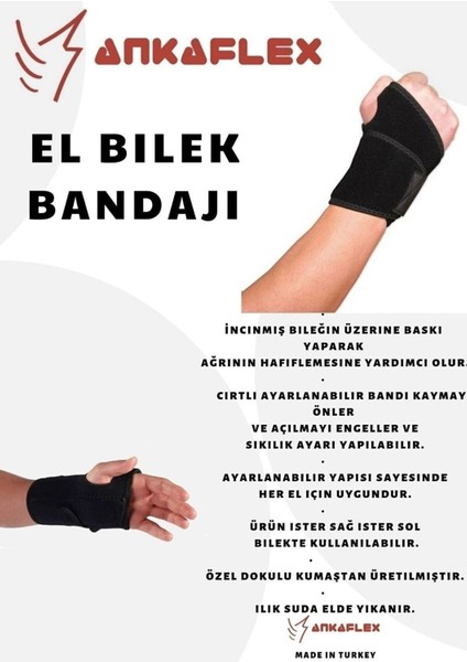 Ayarlanabilir El Bilek Ateli Bandajı Bilekliği Statik El Bilek Ateli