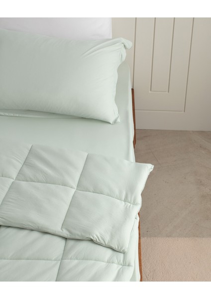 Ilus Çift Kişilik Bambu Comforter Set - Mint Yeşili