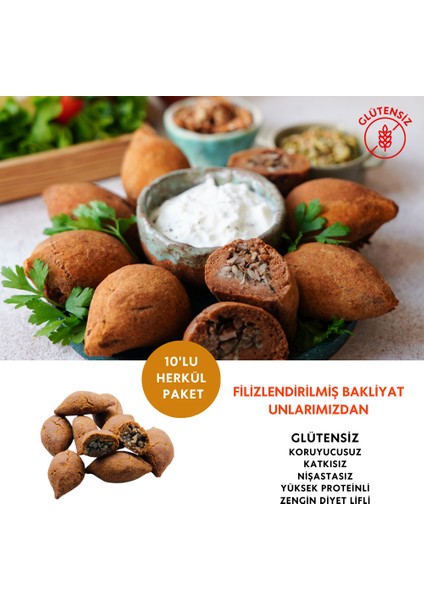 Glutensiz Vegan İçli Köfte Avantajlı Paket (10 Adet)