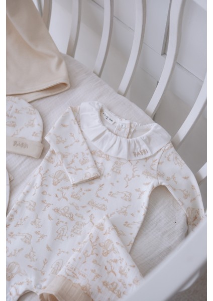 5'li Yenidoğan Seti - Toile De Jouy / Bej indirimleri