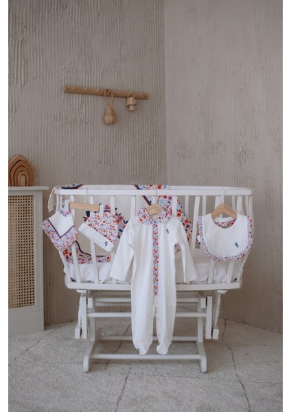 5'li Yenidoğan Seti - Minik Çiçekler / Kırmızı fiyatları