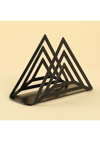 Loren Home Prizma Siyah Metal Peçetelik