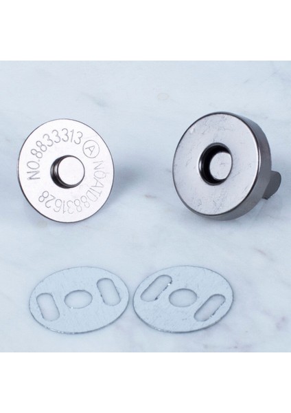 Manyetik Mat Gümüş Metal 5 Li Çıt Çıt Set