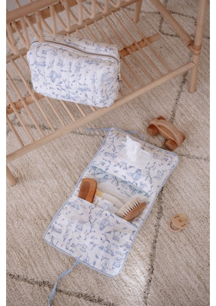 Bebek Bakım Hediye Seti - Touile De Jouy / Mavi