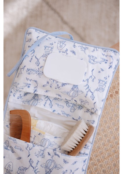 Bebek Bakım Hediye Seti - Touile De Jouy / Mavi modelleri