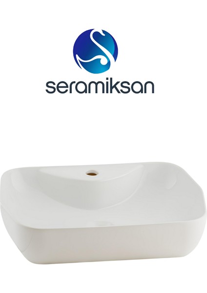 Lucida Oval Beyaz Delikli Lavabo 55 cm A002561H