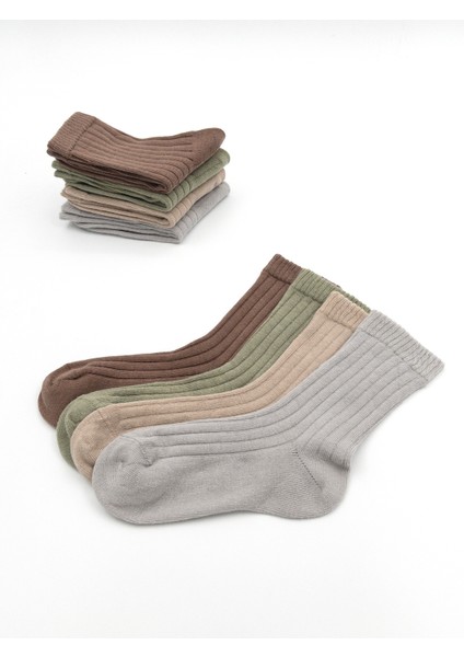 4'lü Erkek Çocuk Çorap Dikişsiz Pamuk fırsatları