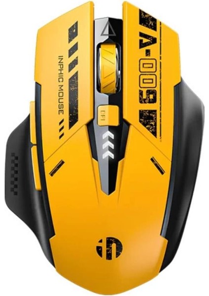 500MAH Bluetooth 5.0 2.4g Profesyonel Şarjlı Kablosuz Oyuncu Mouse 5 Modlu Ayarlanabilir Dpı