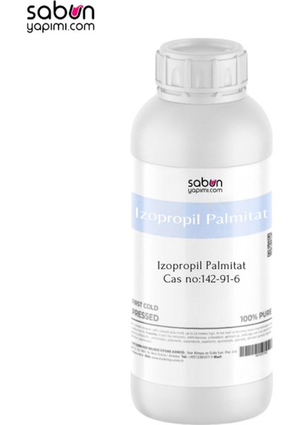 Izo-Propil Palmitat 500 gr - Sabun ve Kozmetik Ürünleri Için Hafif ve Yumuşatıcı Bileşen