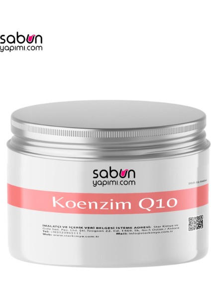 Koenzim Q10 5 gr - Sabunlar Için Antioksidan Bileşen (Cilt Yenileyici)