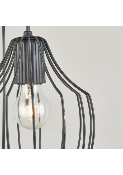 Nisa Luce Burgaz 3'lü Avize - Siyah - 85X30X30 cm fırsatları