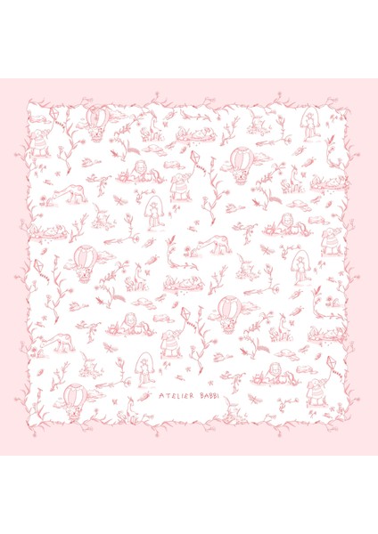 Çift Taraflı Bebek Battaniyesi - Toile De Jouy / Pembe fiyatları