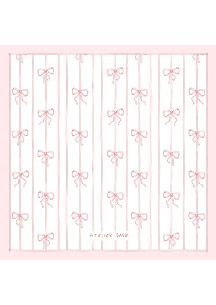 Atelier Babbi Çift Taraflı %100 Pamuk İnterlok Kurdele Desenli Kız Bebek Battaniye 80x80 cm fiyatları