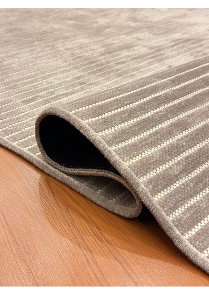 Iskandinav Desenli Yüksek Kalite Yolluk Vizon Yıkanabilir Saçaklı Şönil Kilim Halı Kaymaz Taban