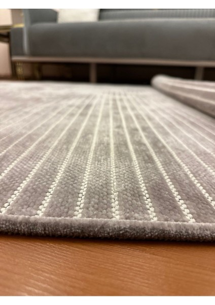Iskandinav Desenli Yüksek Kalite Yolluk Vizon Yıkanabilir Saçaklı Şönil Kilim Halı Kaymaz Taban