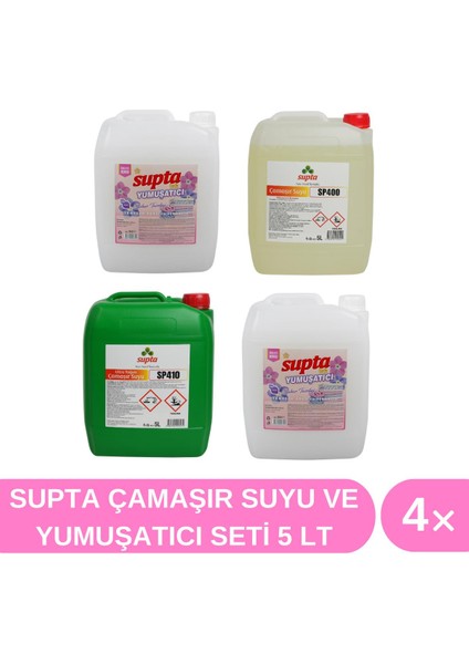 Çamaşır Suyu ve Yumuşatıcı Seti 5 Lt