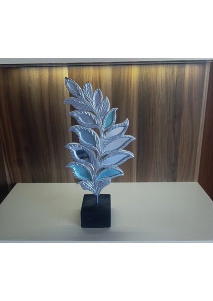 18 cm -35 cm LIK Ebatlarda Kırılmaz Polyester,yaprak Desenli Aynalı Kaideli Biblo
