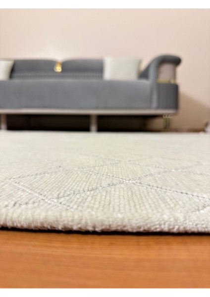 Ecosıa Modern Şönil Kilim Halı Yüksek Kalite Yolluk Antrasit Yıkanabilir Saçaklı Kaymaz Taban