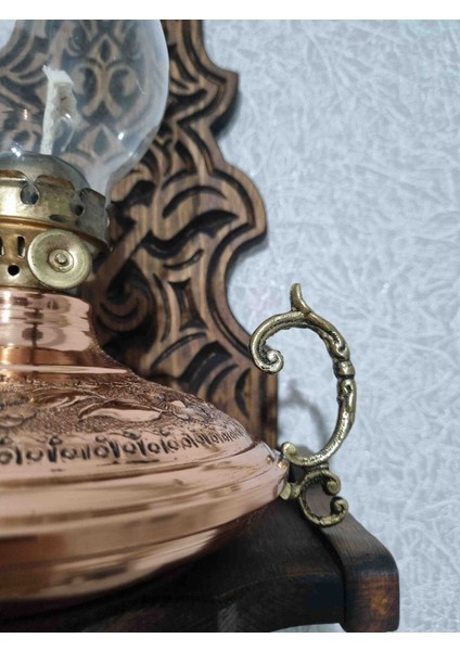 Bakır Gaz Lambası Büyük Boy Bakır Kandil