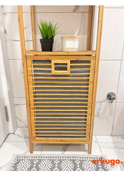 Bambu 3 Raflı Kirli Sepeti, Çok Amaçlı Banyo Düzenleyici, Çamaşır Sepeti Organizer, Raf modelleri