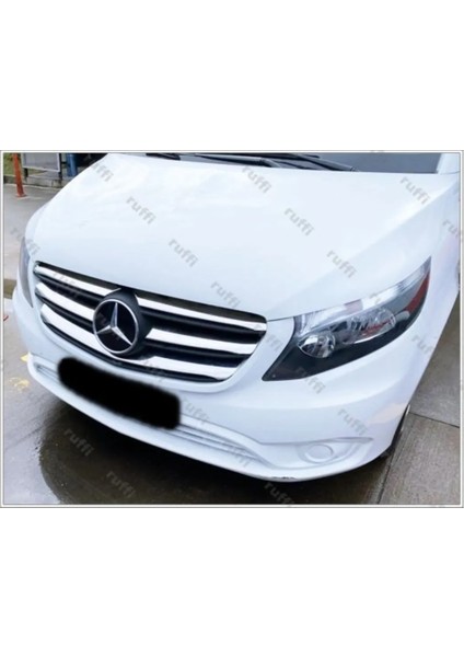 Mercedes Vito W447 Krom Ön Panjur 5 Prç 2020 ve Üzeri Geniş Model Paslanmaz Çelik