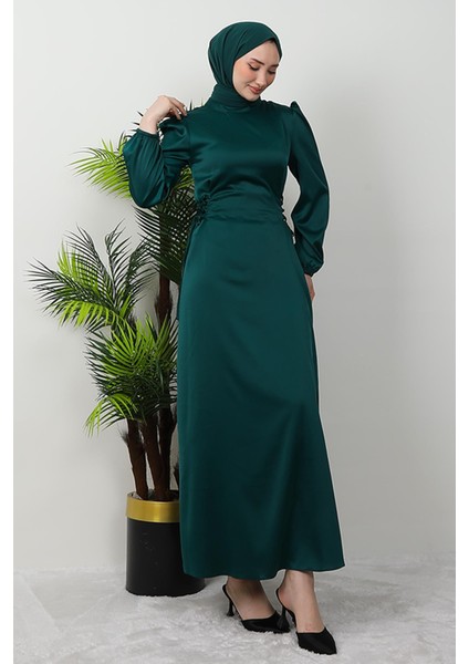 Sahra Tesettür Elbise Yeşil fırsatları