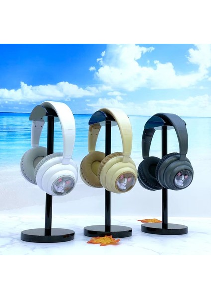 Ke-31 Rgb Işıklı Kulak Üstü Bluetooth Kulaklık Kablolu/kablosuz Kulaklık-Beyaz (Yurt Dışından)