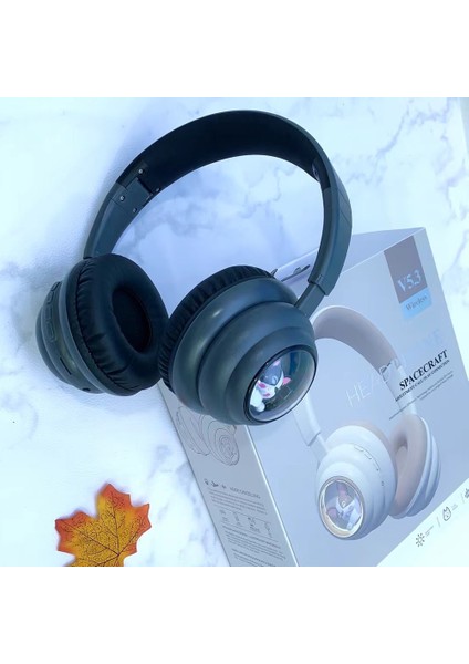 Ke-31 Rgb Işıklı Kulak Üstü Bluetooth Kulaklık Kablolu/kablosuz Kulaklık-Beyaz (Yurt Dışından)